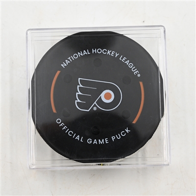 Matvei Michkov - Philadelphia Flyers - Goal Puck - March 29, 2025 vs. Buffalo Sabres (Flyers Logo)