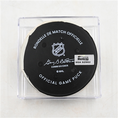 Matvei Michkov - Philadelphia Flyers - Goal Puck - March 27, 2025 vs. Montreal Canadiens (Flyers Logo)