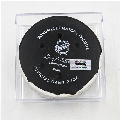 Ryan Poehling - Philadelphia Flyers - Goal Puck - March 31, 2025 vs. Nashville Predators (Flyers Logo)