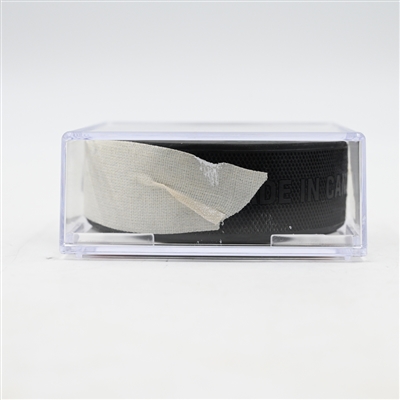 Jack Quinn - Buffalo Sabres - Goal Puck - March 29, 2025 vs. Philadelphia Flyers (Flyers Logo)