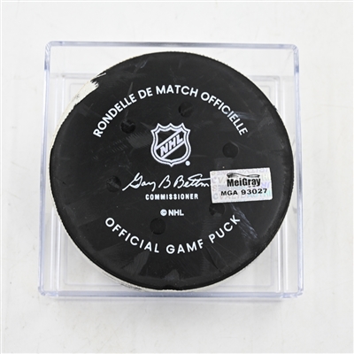 Reilly Smith - Vegas Golden Knights - Goal Puck - March 29, 2025 vs. Nashville Predators (Predators Logo)