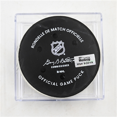 Fedor Svechkov - Nashville Predators - Goal Puck - March 27, 2025 vs. St. Louis Blues (Predators Logo)