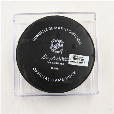 John Tavares - Toronto Maple Leafs - Goal Puck - March 22, 2025 vs. Nashville Predators (Predators Logo)
