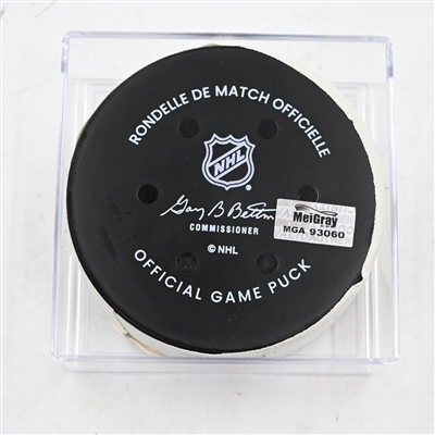 Mats Zuccarello - Minnesota Wild - Goal Puck - March 22, 2025 vs. Buffalo Sabres (Wild Logo)