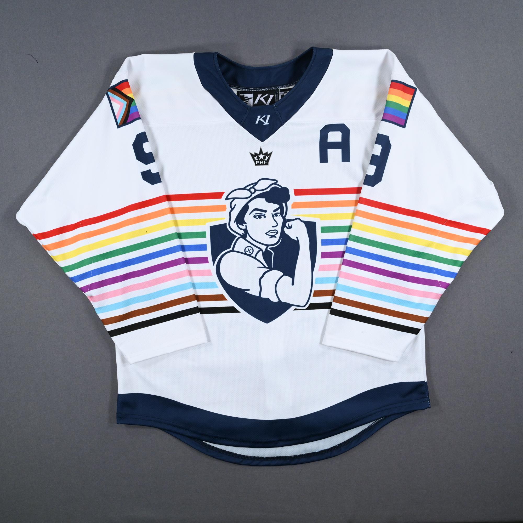 Metropolitan Riveters Pride Game-Worn Jersey Auction Ends 4/13/2023