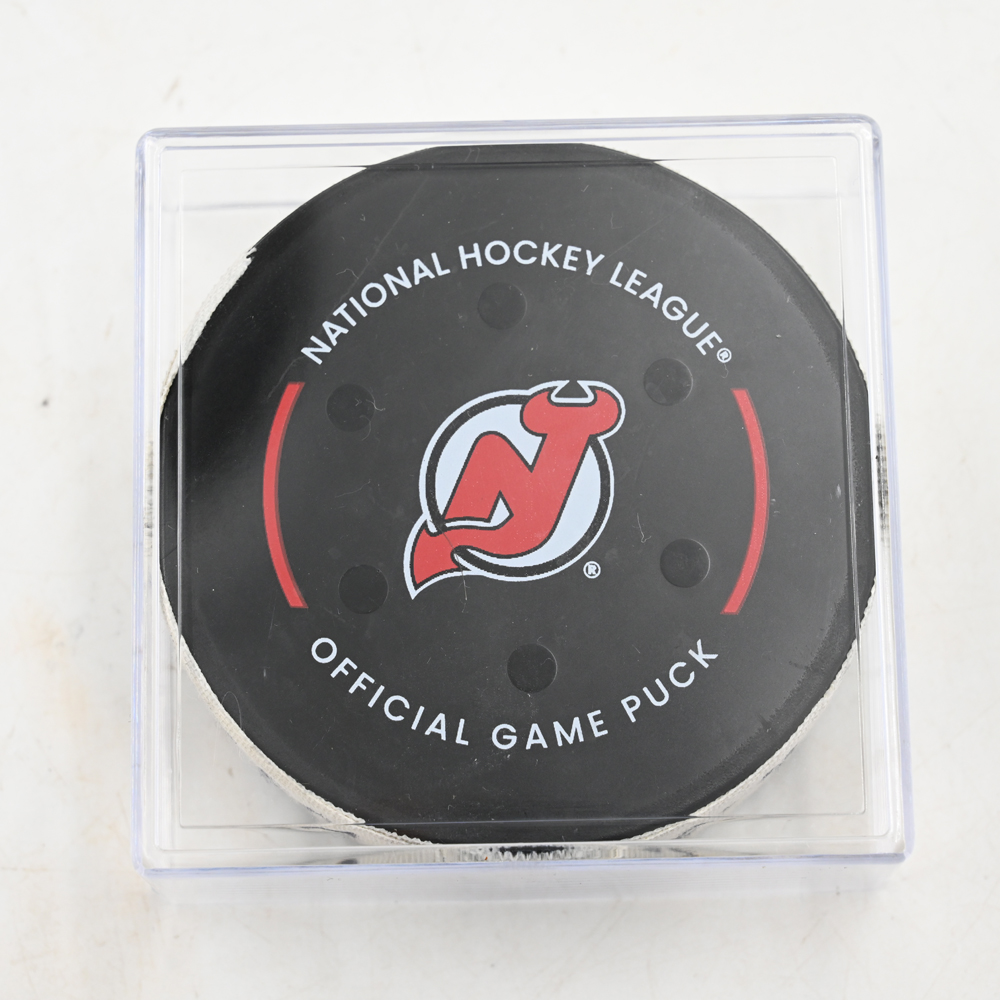 2025 Stanley Cup Playoffs NJ Devils Round 1 Goal & Game Puck Auction Ends 5/22/2025